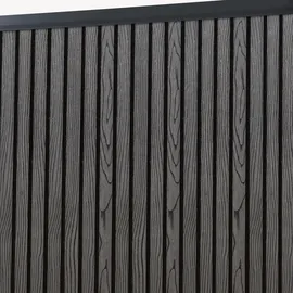 [neu.holz] Gartenzaun Startermodul 185 x 180 cm Grau/WPC