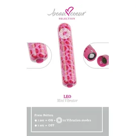 beau coeur - Mini-Vibrator Leo im Pop-Design, pink