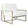 s-style möbel Loungesessel Elfriede Bouclé 84 x 81 x 89 cm Weiß/Gold
