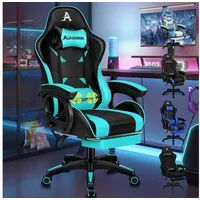 Luxuskollektion Gaming-Stuhl Leder Cyan