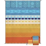 Picknickdecke Campingdecke Stranddecke Wasserdicht Waschbar, 180x220 cm, Coonoor, Strapazierfähiges Picknickdecke Für Strand, Wandern, Reisen bunt