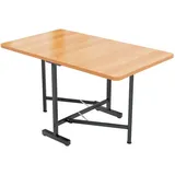 Moderner minimalistischer Esstisch in Naturfarbe – Ausziehbarer Esstisch 120 cm x 80 cm, faltbar und gelagert Tisch, hochfeste Legierungsstütze,... - Braun