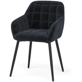Vicco Esszimmerstuhl Relio Polyester schwarz
