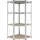 Juskys Eckregal Metall 155x160x155 cm Silber