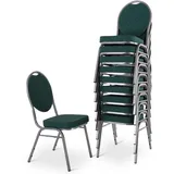 MACOShopde by MACO Möbel Raburg Stapelstuhl 10er Set David - stabil bis 150 kg in GRÜN, Gewerbequalität + stapelbar für: Konferenz, Seminar, Wartezimmer, Bankett, Behörde, Schule/Uni & Gastro/Hotel