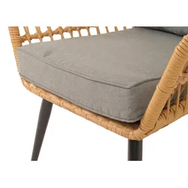 Mendler Poly-Rattan Garnitur 7-tlg. Dunkelgrau