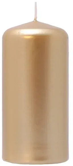 Stumpenkerze Metallic Gold