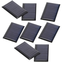 Uadme Mini Solarpanel, 8 Stück Mikro-Mini-Solar-Panel-Zellen Sonnenkollektor 5V 0,15W Small Solar Panel Portable Cell System zum Laden von Batterien, 53x30mm