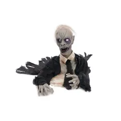 Bewegter Zombie - animierte Halloween Figur - 43cm - Bewegung, Leuchtaugen, Geräusche