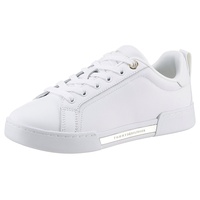 Tommy Hilfiger Chique Court Sneaker - Damen Schuhe Leder Weiß FW0FW07634-YBS