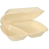 Papstar Starpak Menüboxen mit Klappdeckel, XPS 2-geteilt 7,5 cm