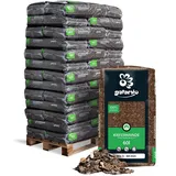 GALAMIO Kiefernrinde Kiefernmulch Rindenmulch Rinde Mulch Garten Dekor Pinus Sylvestris Natur Wald Kiefer Mix 5-60mm 60l x 39 Sack 2.340l / 1 Palette Paligo