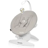 lionelo - Babywippe mit Melodie IRIS 4xAA Sandbeige - Weiß/Beige