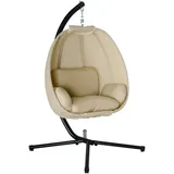 oval Khaki 1-Sitzer mit Gestell