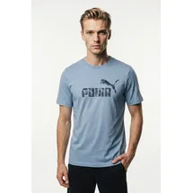 Puma ESS CAMO TEE blau XL