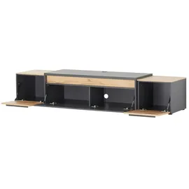 Sconto Light Line 10 TV-Lowboard 223 cm grau Holzwerkstoff