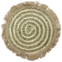 Chic Antique Geflochtene Platzdeckchen aus Pflanzen, ∅ 38 cm, getrocknetes Gras, Schnur