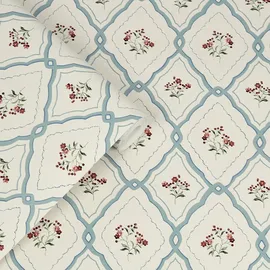 Laura Ashley Pinford Trellis Vliestapete 34 cm x 10 m 5 m2 blau 1