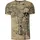 RUSTY NEAL T-Shirt RUSTY NEAL "Rusty Neal", Herren, Gr. S, grün (khaki), 100% Baumwolle, bedruckt, normal, Rundhals, Shirts T-Shirt, mit Allover-Print