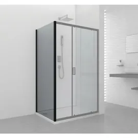 SANOTECHNIK Elite Black Duschtrennwand 88 x 195 cm