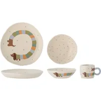 Bloomingville Mini Charlie Geschirr-Set, Blue, Steingut