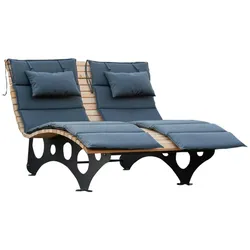 Home Deluxe GmbH HOME DELUXE - Wellenholzliege TAIGA inkl. 2x Auflage- Waldsofa Schwungliege Relaxliege