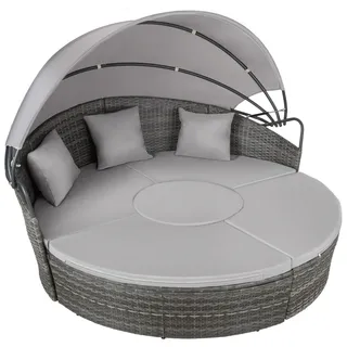 Tectake Sonneninsel Rattan grau