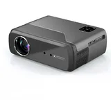 ZELURXX Kompakter Mini-Projektor 1080P Full HD – Automatische Fokussierung, tragbar für Heimkino & Outdoor mit 1000 Lumen & Android 9.0,  Grau - Grau