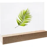 Kartenhalter aus Holz 150 mm | Buche  | gerader Einsteckschlitz  | natur, Buchenholz