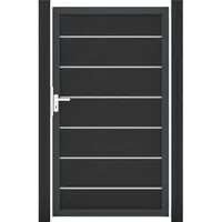 GROJA Gartentor 100 x 180 cm Anthrazitgrau/Aluminium