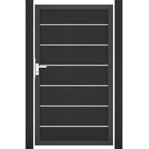 GROJA Gartentor 100 x 180 cm Anthrazitgrau/Aluminium