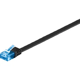 goobay CAT 6A Flach-patchkabel, U/UTP Schwarz