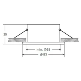 ISOLED Sys-68 Einbaurahmen für GU10/MR16 Leuchtmittel, IP65