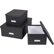 Bigso Box of Sweden Aufbewahrungsbox INGE 3-tlg. dunkelgrau