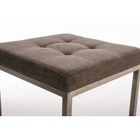 CLP Sitzhocker Barci STOFF, mit Polsterung und Edelstahlgestell grau