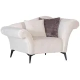 GUTMANN FACTORY Ambia Home Sessel Grau, Weiß, Textil, Füllung: Schaumstoff, 138x83x85 cm, Stoffauswahl, Wohnzimmer, Sessel,