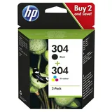 HP 304 Tinte 2er-Pack schw + dreifarbig (3JB05AE)