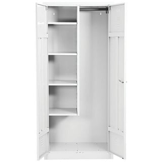 Gürkan Putzmittelschrank 110081 verkehrsweiß 80,0 x 50,0 x 180,0 cm, aufgebaut