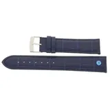 BRUNO SÖHNLE Uhrenarmband Bruno Söhnle Uhrenband 73-71046-120 Leder dunkelblau 20 mm blau|silberfarben