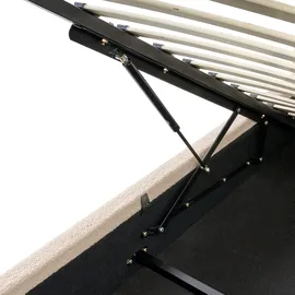 Beliani Bett mit Stauraum Bouclé Blagnac (90x200)