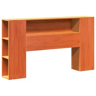 vidaXL Kopfteil mit Stauraum Wachsbraun 140 cm Massivholz Kiefer