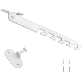 Lxoraziy Fensterfeststeller für Kippfenster, 18 cm Fensterstopper Metall, Zuschlagschutz, Fensterriegel zum Einstellen der Fensteröffnung(Weiß)