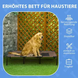 PawHut Hundesofa rund 100 x 100 cm braun