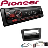 Pioneer 1-DIN Autoradio USB AUX Android Einbauset für Alfa Romeo Mito schwarz