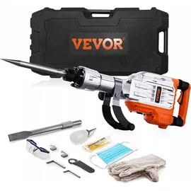 Vevor Hochleistungs-Betonbrecher Abbruchhammer inkl. Spitzmeißel, Flachmeißel 3500 W 60,0 J