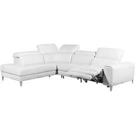 Calia Italia Eckcouch Leder 2-Sitzer Weiß