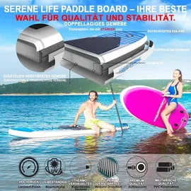 SereneLife Stand Up Paddling Board Set 320 x 80 x 15 cm blau