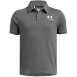 Under Armour Icon Kurzarm-poloshirt - Castlerock Light Heather / White - 14-16 Jahre