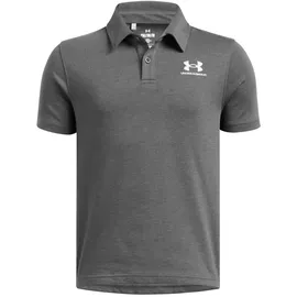 Under Armour Icon Kurzarm-poloshirt - Castlerock Light Heather / White - 14-16 Jahre