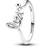 Pandora 193058C00 Damenring Handgeschriebene Liebe Silber, 50/15,9